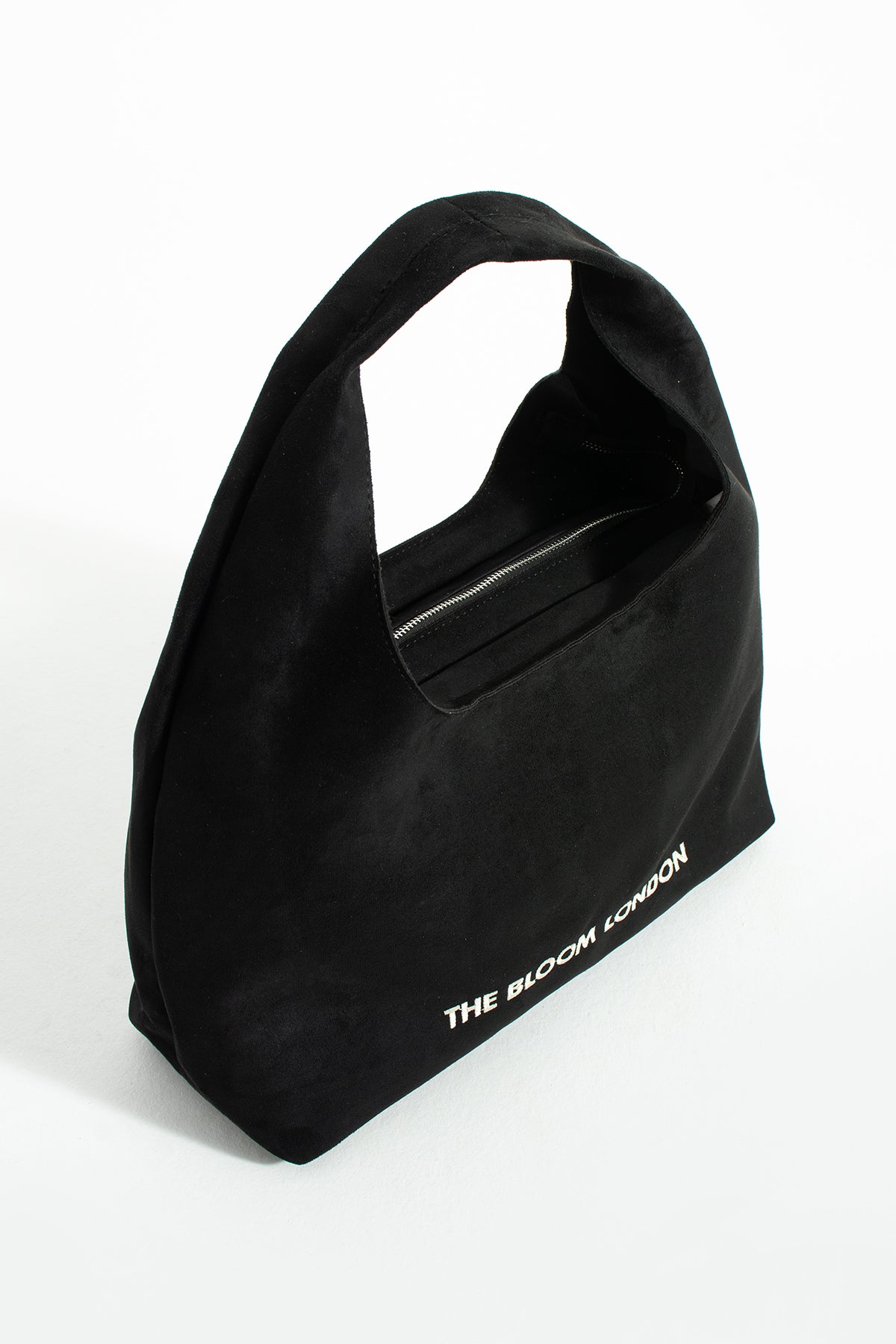 Suede Hobo Bag – Midnight Black