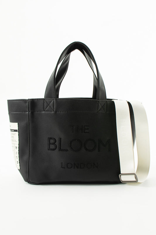 Canvas Vegan Leather Black Bloom London