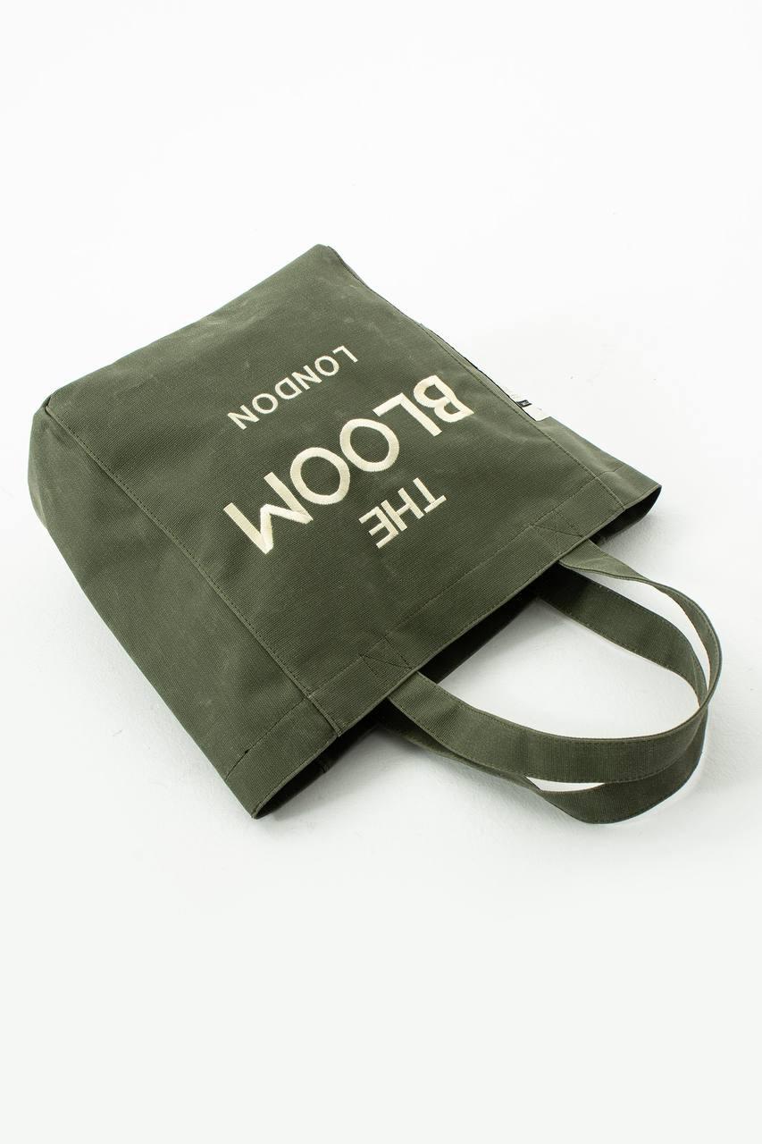 Canvas Oversize Tote – Dark Olive