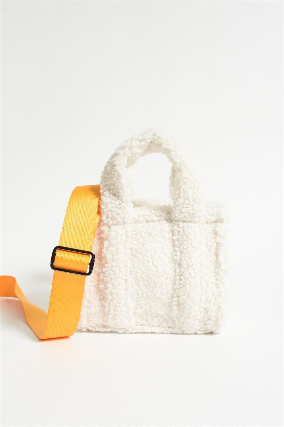 Teddy Cotton Mini Bag – White