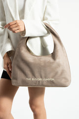 The Bloom London Kadın Süet Bej Omuz Çantası