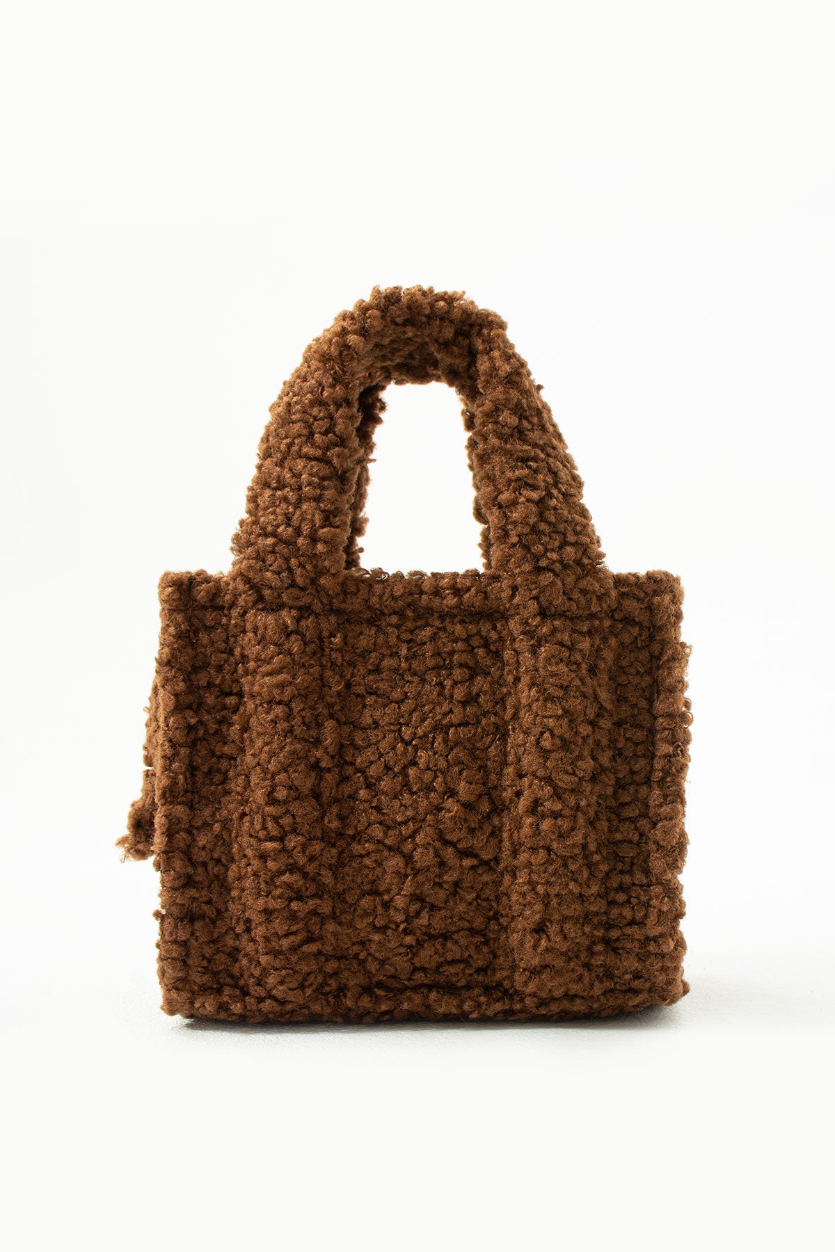 Teddy Cotton Mini Bag – Dark Brown