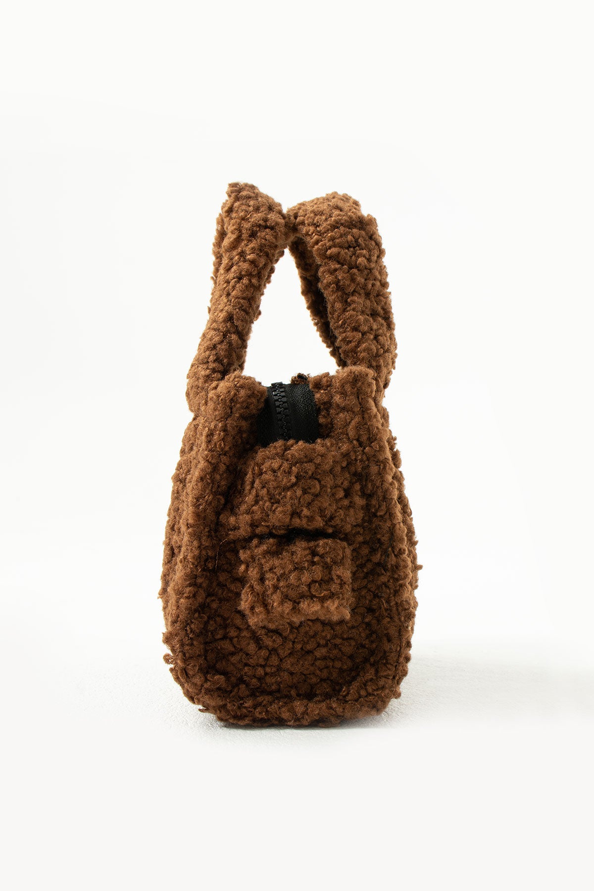 Teddy Cotton Mini Bag – Dark Brown
