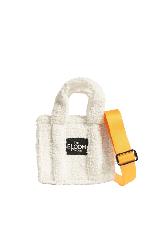 Teddy White Cotton Bloom London Mini Bag