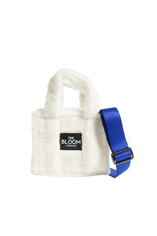 White Cotton Teddy Bloom London Mini Bag