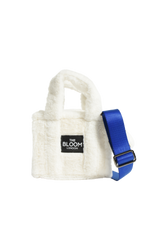 White Cotton Teddy Bloom London Mini Bag