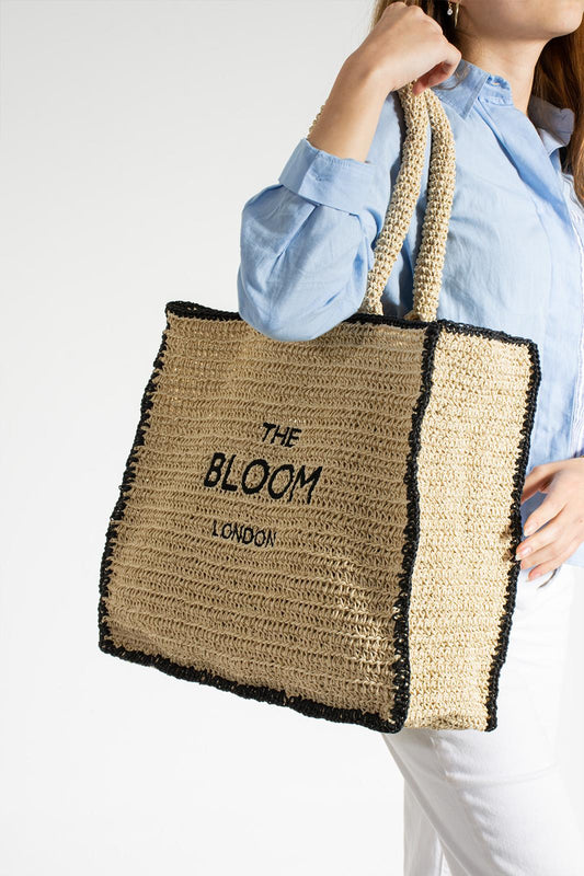 Beige Raffia Bag