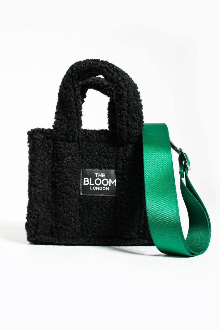 Teddy Cotton Mini Bag – Black