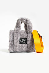 Grey Cotton Teddy Bloom London Mini Bag --