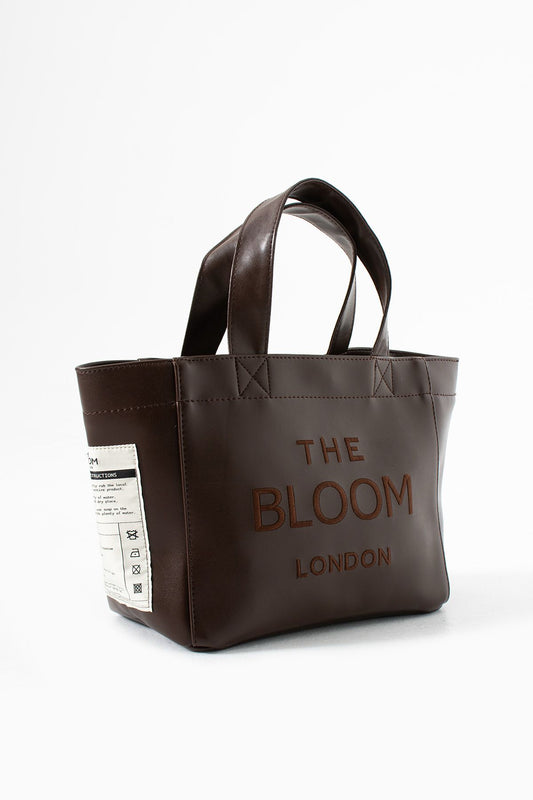 Canvas Vegan Leather Dark Brown Bloom London